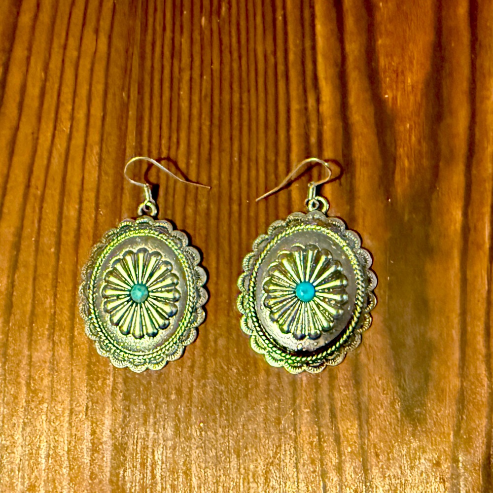 Western Concho Earrings - never worn!